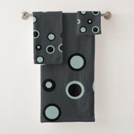 Stippen van houtskool en asachtigen bad handdoek