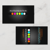 Stippen van kool/stijlvolle fluorescerende stoffen visitekaartje (Voorkant / Achterkant)