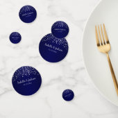 Stippen van Navy Blue en Silver Confetti (Groep)