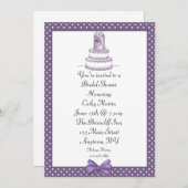 Stippen van Paarse Cake Kaart (Voorkant / Achterkant)