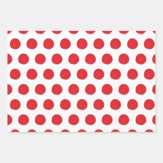 Stippen van rode Waterverf Gingham-pakpapier Inpakpapier Vel (Voorkant 2)