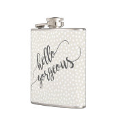 Stippen van witte Confetti Hallo Heupfles (Links)