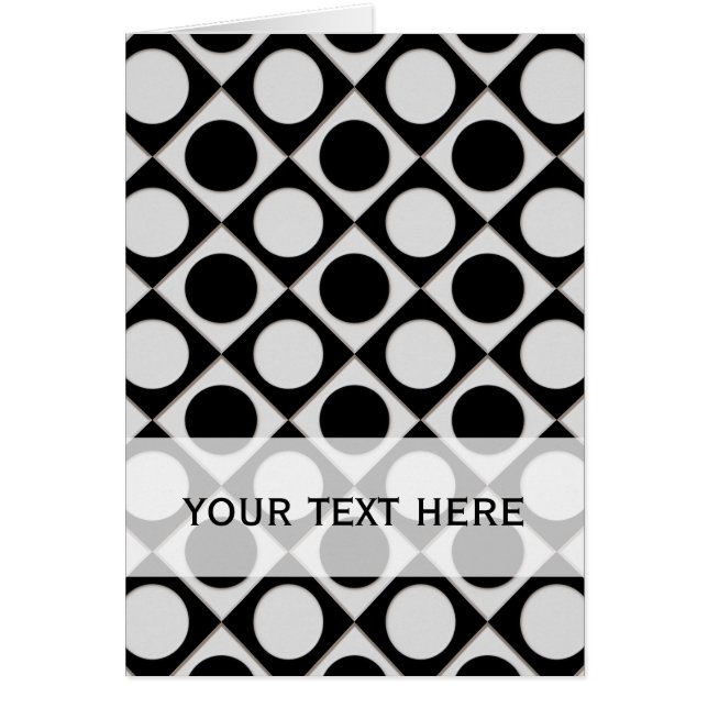 Stippen & vierkantjes / zwart wit + uw ideeën (Voorkant)