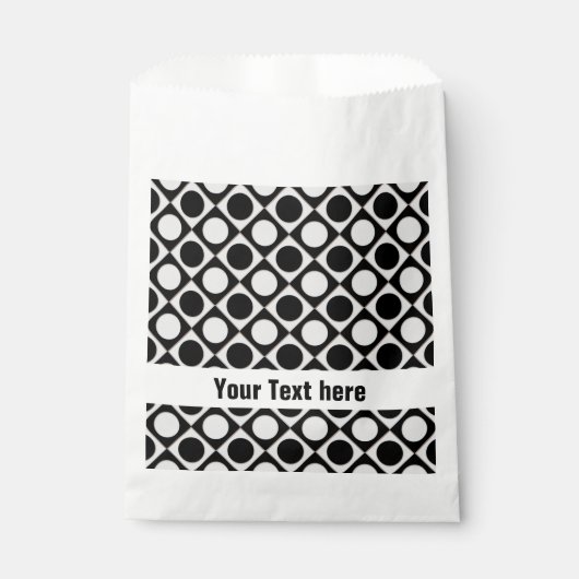 Stippen & vierkantjes / zwart wit + uw ideeën bedankzakje (Voorkant)