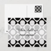 Stippen & vierkantjes / zwart wit + uw ideeën briefkaart (Voorkant / Achterkant)