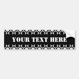 Stippen & vierkantjes / zwart wit + uw ideeën bumpersticker