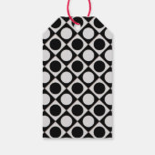 Stippen & vierkantjes / zwart wit + uw ideeën cadeaulabel (Achterkant)