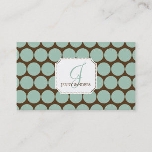 Stippen Visitekaartjes — blauw/bruin