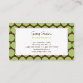 Stippen Visitekaartjes — groen/bruin (Achterkant)