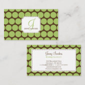 Stippen Visitekaartjes — groen/bruin (Voorkant / Achterkant)