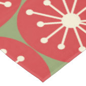 Stippen voor atoomtijdperk in kerstgroen rood crèm tafelkleed (Gekanteld)