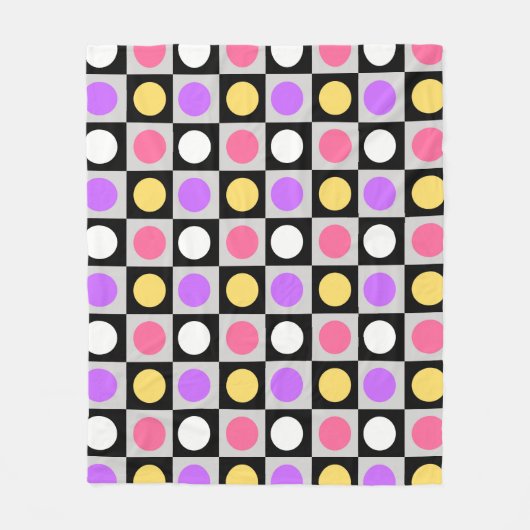 Stippen voor geometrische cirkels fleece deken (Voorkant)