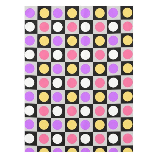 Stippen voor geometrische cirkels tafelkleed (Voorkant)