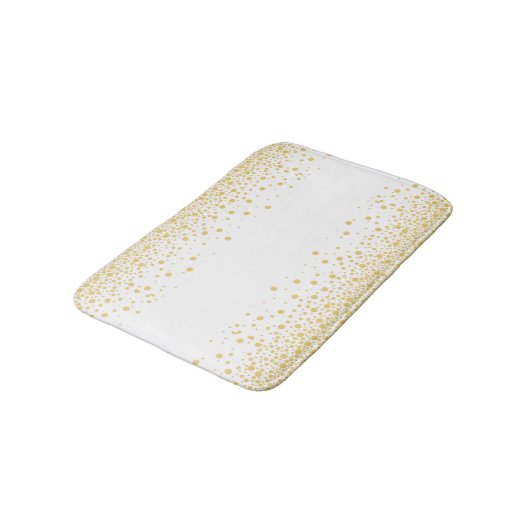 Stippen voor Gold- en White Bokeh-cirkels Badmat (Gekanteld)