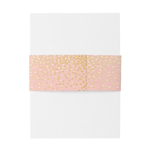 Stippen voor gouden en zwarte Confetti Uitnodigingen Wikkel (Achterkant Voorbeeld)