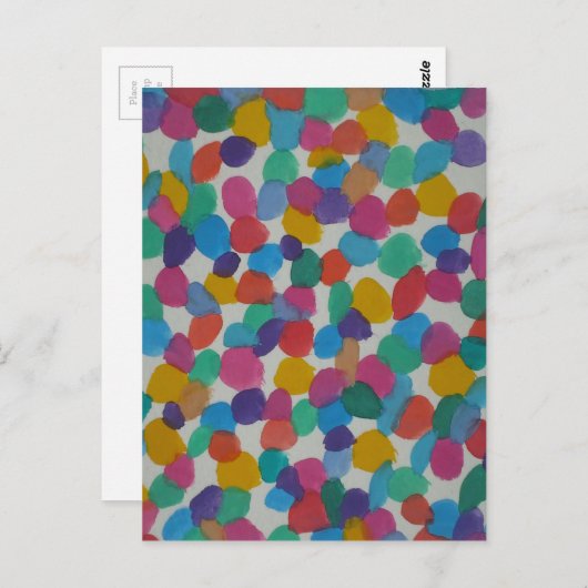 Stippen voor kleurrijke Waterverf Briefkaart (Voorkant / Achterkant)