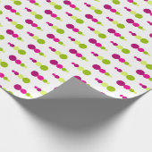 Stippen voor limoen en Paarse cirkels Cadeaupapier (Hoek)