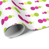 Stippen voor limoen en Paarse cirkels Cadeaupapier (Rol Hoek)