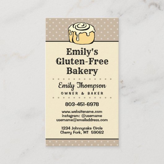 stippen voor moderne professionele bakkerij -  Ver Visitekaartje (Voorkant)