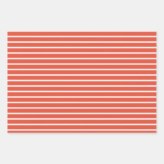 Stippen voor papiervellen, SANTA, RODE STRIPES Inpakpapier Vel (Voorkant 2)