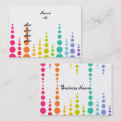 Stippen voor regenboogbrabbels visitekaartje (Voorkant / Achterkant)