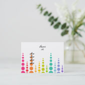 Stippen voor regenboogbrabbels visitekaartje (Staand voorkant)