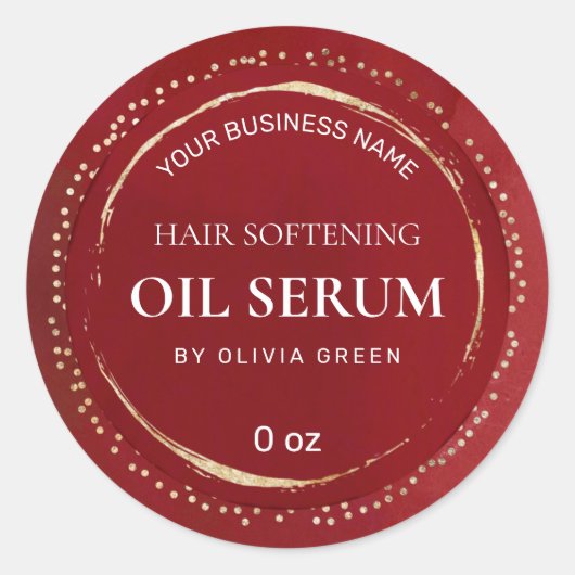 Stippen voor rode en goudhazen, geverfd Folie Ronde Sticker (Voorkant)