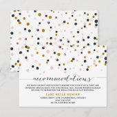 Stippen voor roze en goudConfetti Kaart (Voorkant / Achterkant)