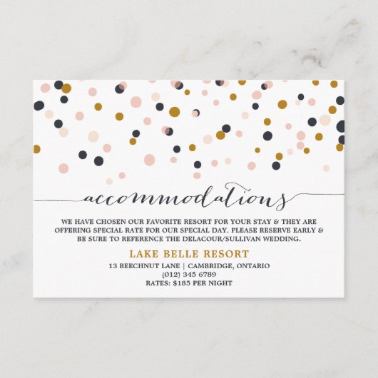 Stippen voor roze en goudConfetti Kaart (Voorkant)