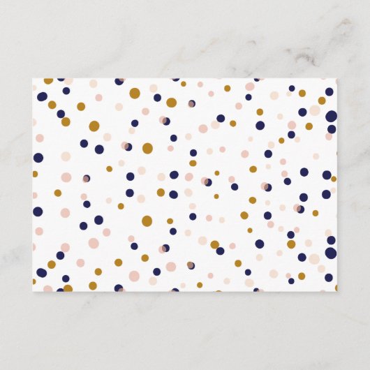 Stippen voor roze en goudConfetti Kaart II (Achterkant)