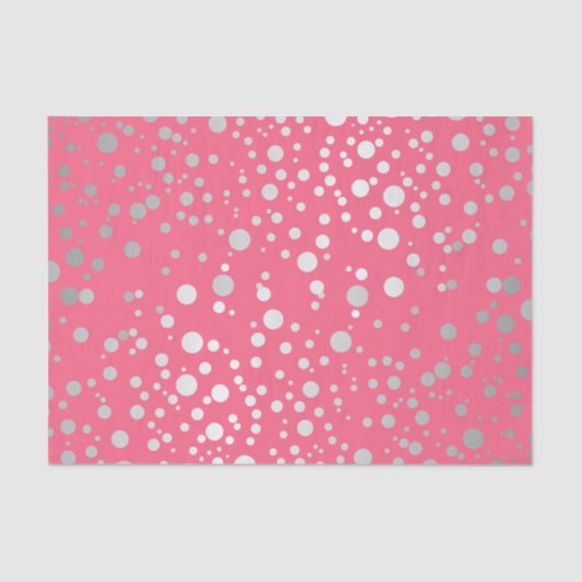 Stippen voor roze en zilver Confetti Tissuepapier (Voorkant)
