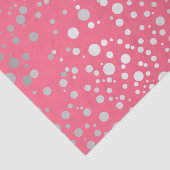 Stippen voor roze en zilver Confetti Tissuepapier (Detail)