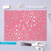 Stippen voor roze en zilver Confetti Tissuepapier (Craft)