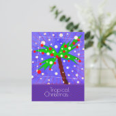 Stippen voor Tropische kerstboomsneeuw Feestdagenkaart (Staand voorkant)