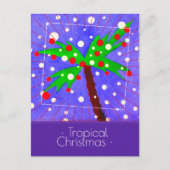 Stippen voor Tropische kerstboomsneeuw Feestdagenkaart (Voorkant)