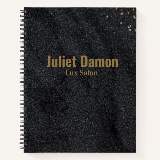 Stippen voor zwart koolgoud notitieboek (Voorkant)
