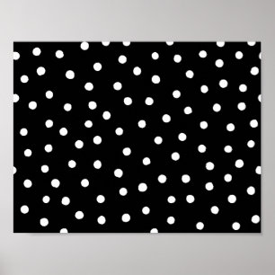 Stippen voor zwart-wit Confetti Poster