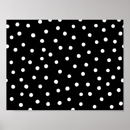 Stippen voor zwart-wit Confetti Poster (Voorkant)