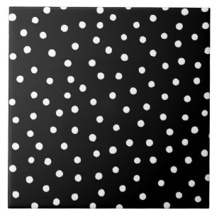 Stippen voor zwart-wit Confetti Tegeltje