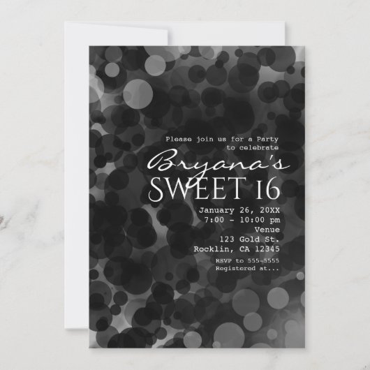 Stippen voor zwart-wit en moderne grafische partij kaart (Voorkant)