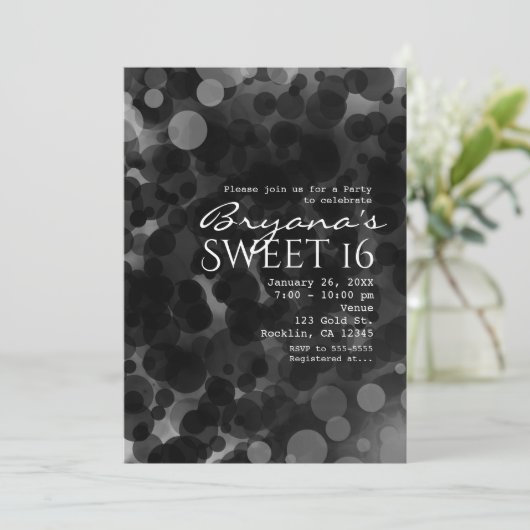 Stippen voor zwart-wit en moderne grafische partij kaart (Staand voorkant)