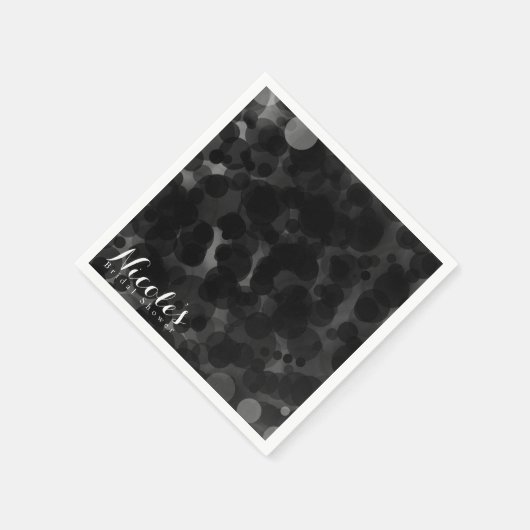 Stippen voor zwart-wit en moderne grafische weerga servetten (Hoek)