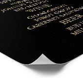 Stippen voor zwarte en Gold Faux Folie - Poster me (Hoek)