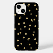 Stippen voor zwarte en goudConfetti Case-Mate iPhone Case (Achterkant)