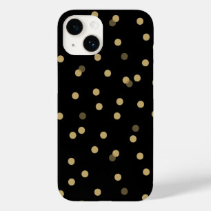 Stippen voor zwarte en goudConfetti Case-Mate iPhone 14 Hoesje