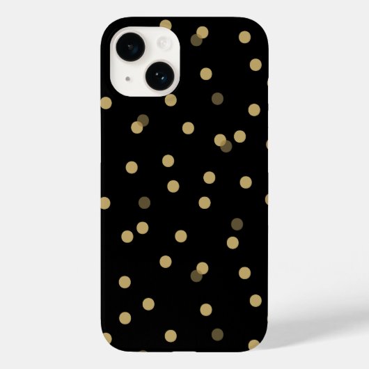 Stippen voor zwarte en goudConfetti Case-Mate iPhone Case (Achterkant)