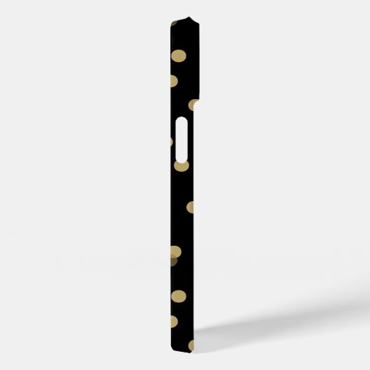 Stippen voor zwarte en goudConfetti Case-Mate iPhone Case (Achterkant / Rechts)