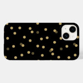 Stippen voor zwarte en goudConfetti Case-Mate iPhone Case (Achterkant (horizontaal))