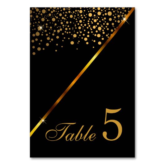 Stippen voor zwarte en goudConfetti Kaart (Achterkant)