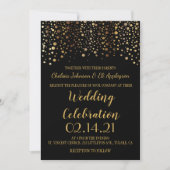 Stippen voor zwarte en goudConfetti Kaart (Voorkant)